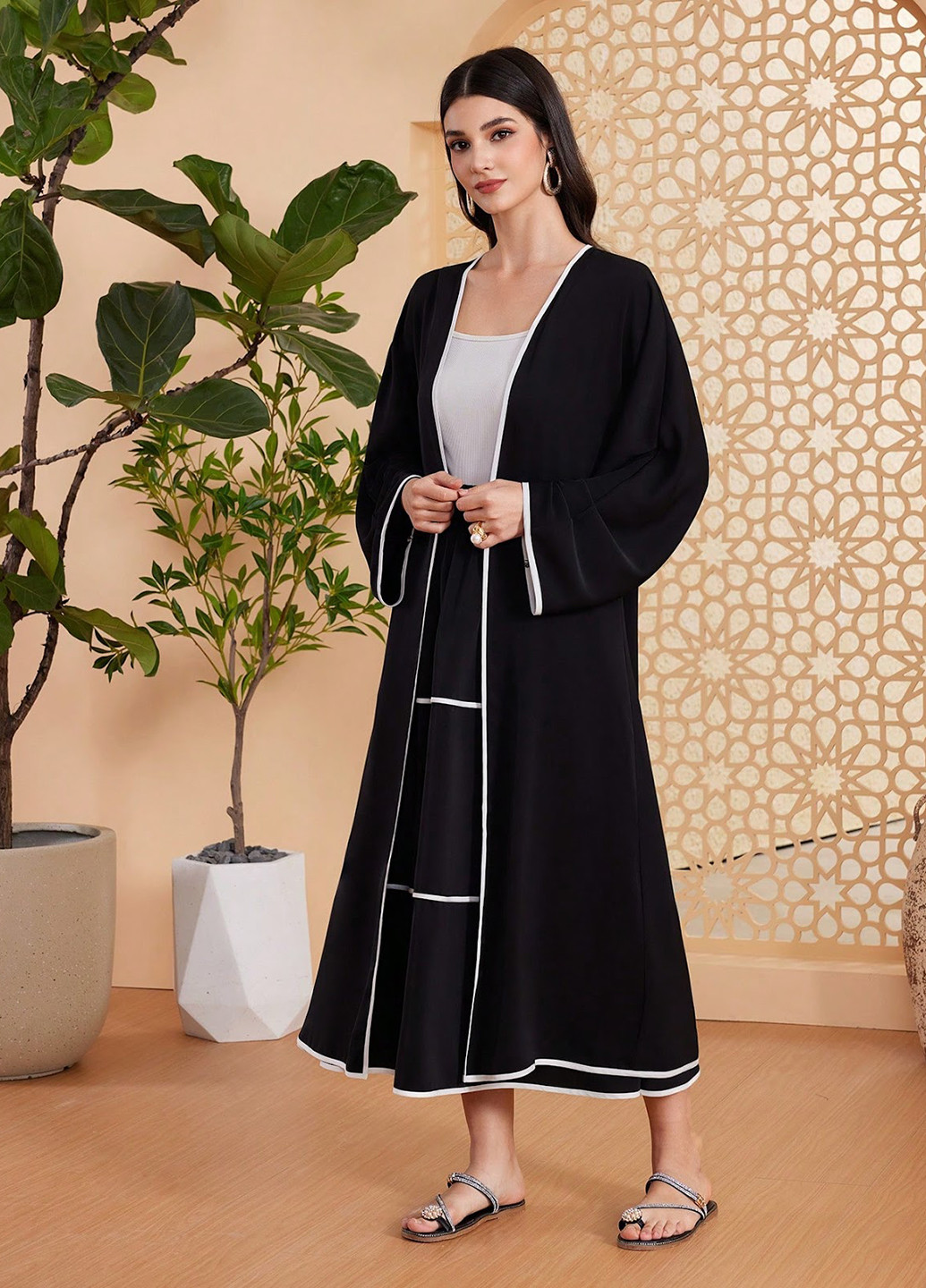 Чорний демісезонний комплект (кардиган, спідниця) SHEIN