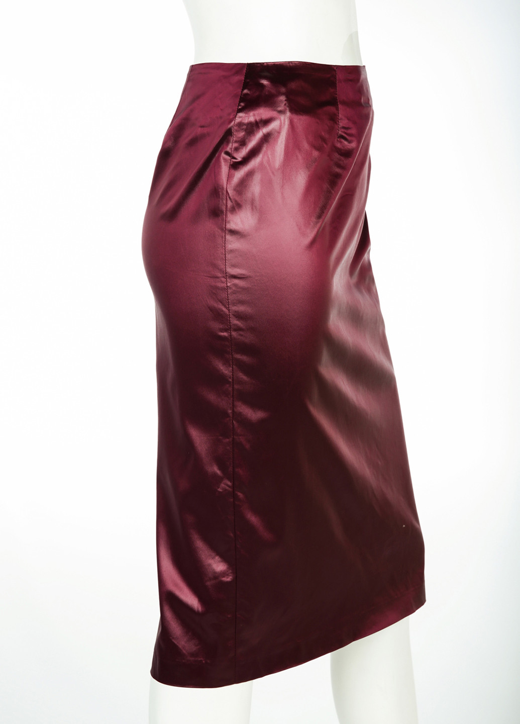 Бордовая кэжуал однотонная юбка Parasuco
