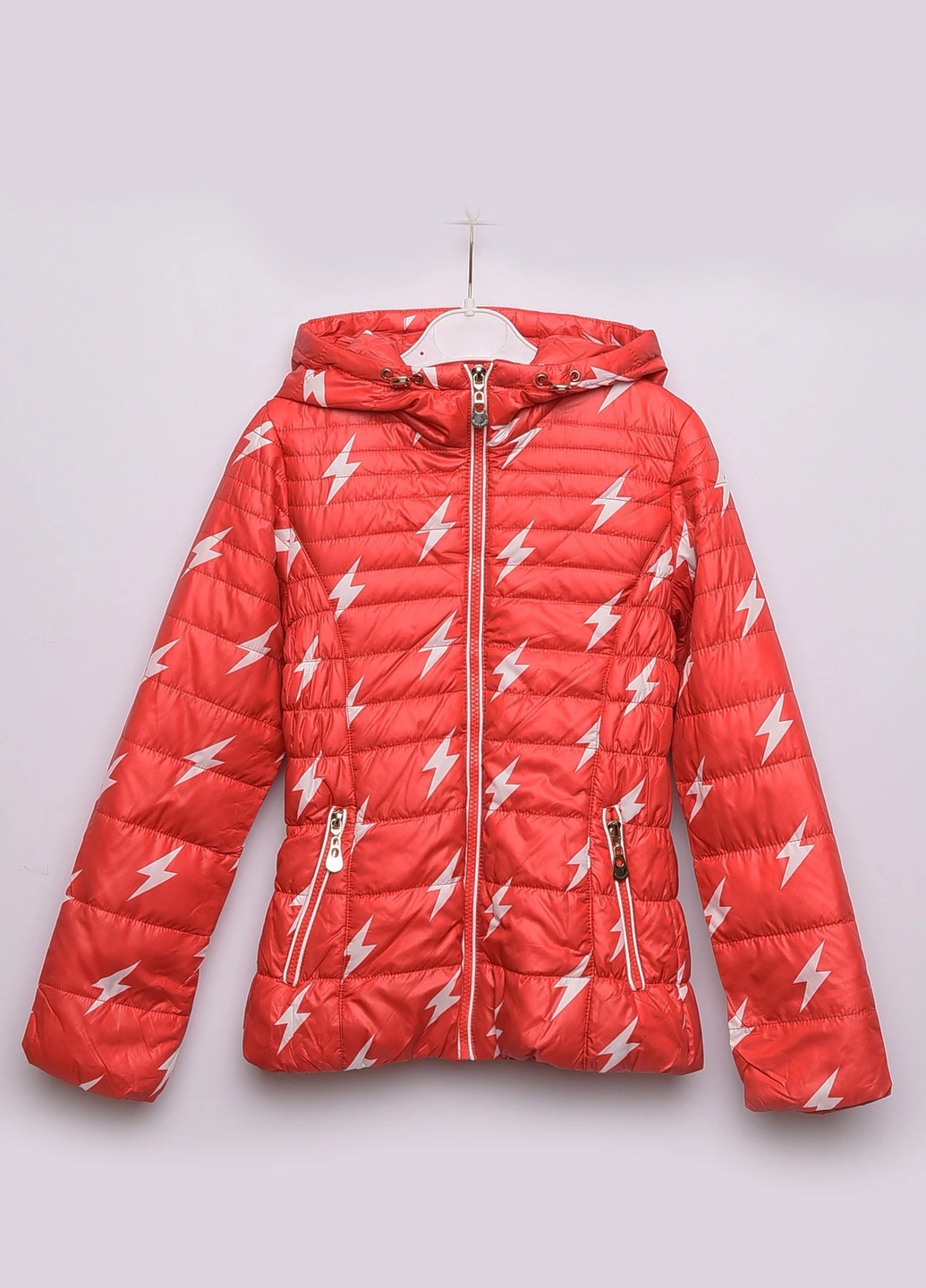 Красная демисезонная куртка детская демисезон красная с капюшоном Let's Shop