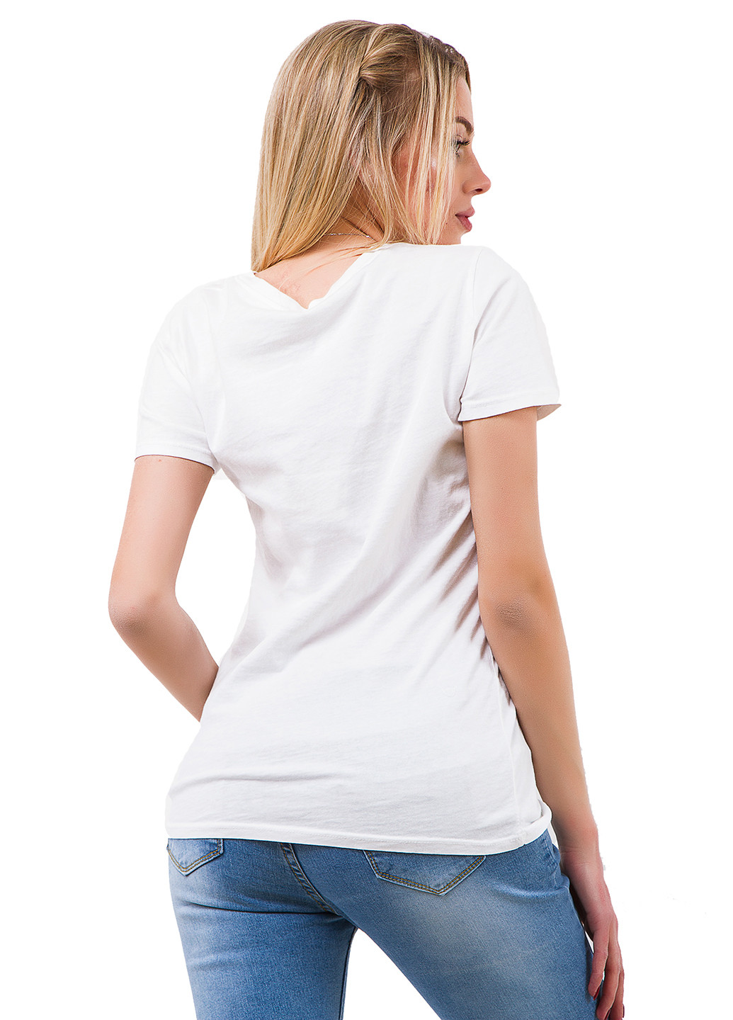 Белая летняя футболка Lumina
