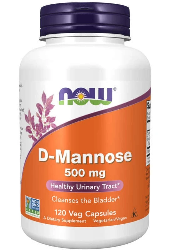 D-манноза D-Mannose 500 mg 120 veg caps Now (255261013)