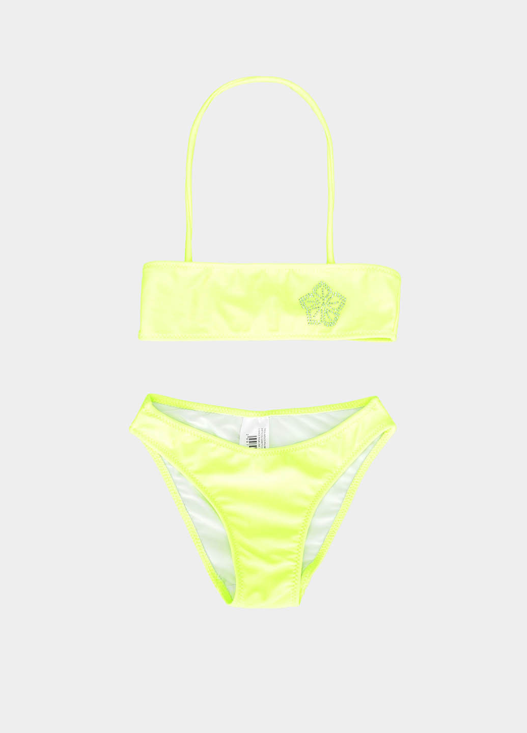 Желтый летний купальник (лиф, трусики) бандо, раздельный Piazza Italia