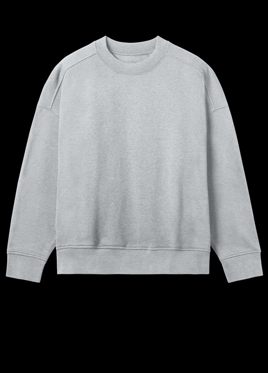 Сірий світшот H&M меланж без декору (362711262)