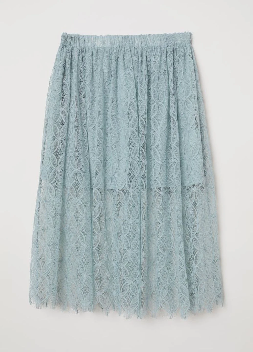 Оливковая однотонная юбка H&M