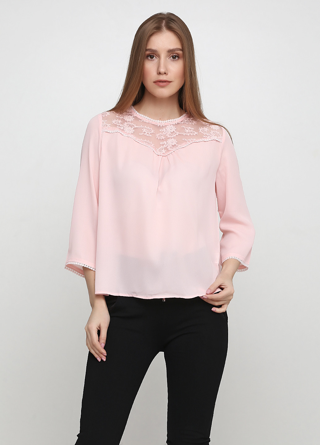 Светло-розовая демисезонная блуза Ellis