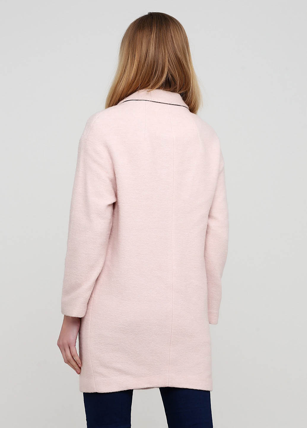 Светло-розовое демисезонное Пальто однобортное Only