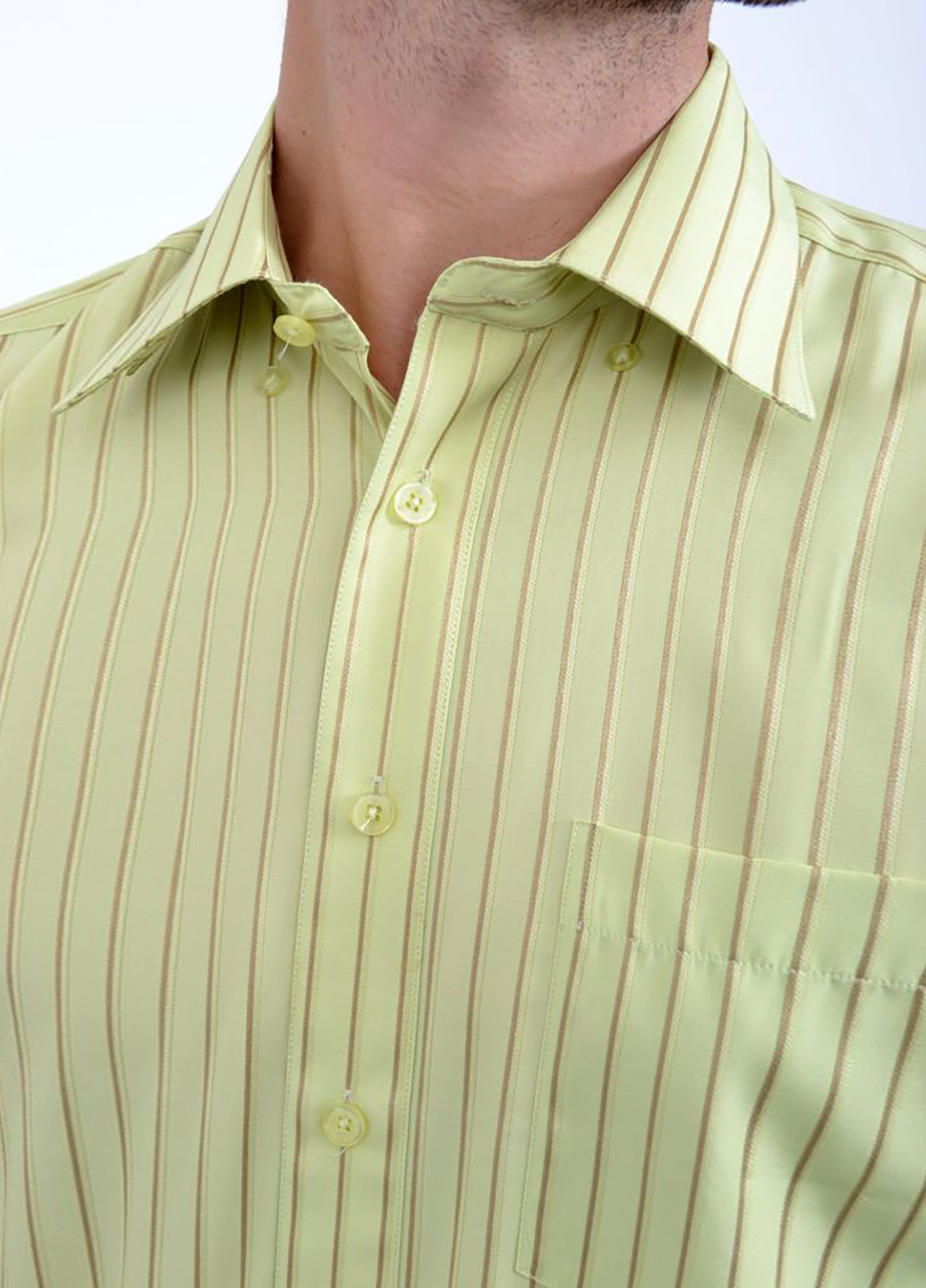 Салатовая кэжуал рубашка в полоску Ager с коротким рукавом