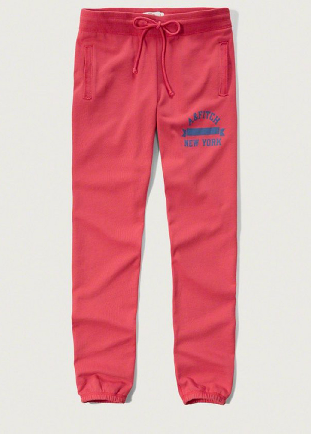 Розовые спортивные демисезонные прямые брюки Abercrombie & Fitch