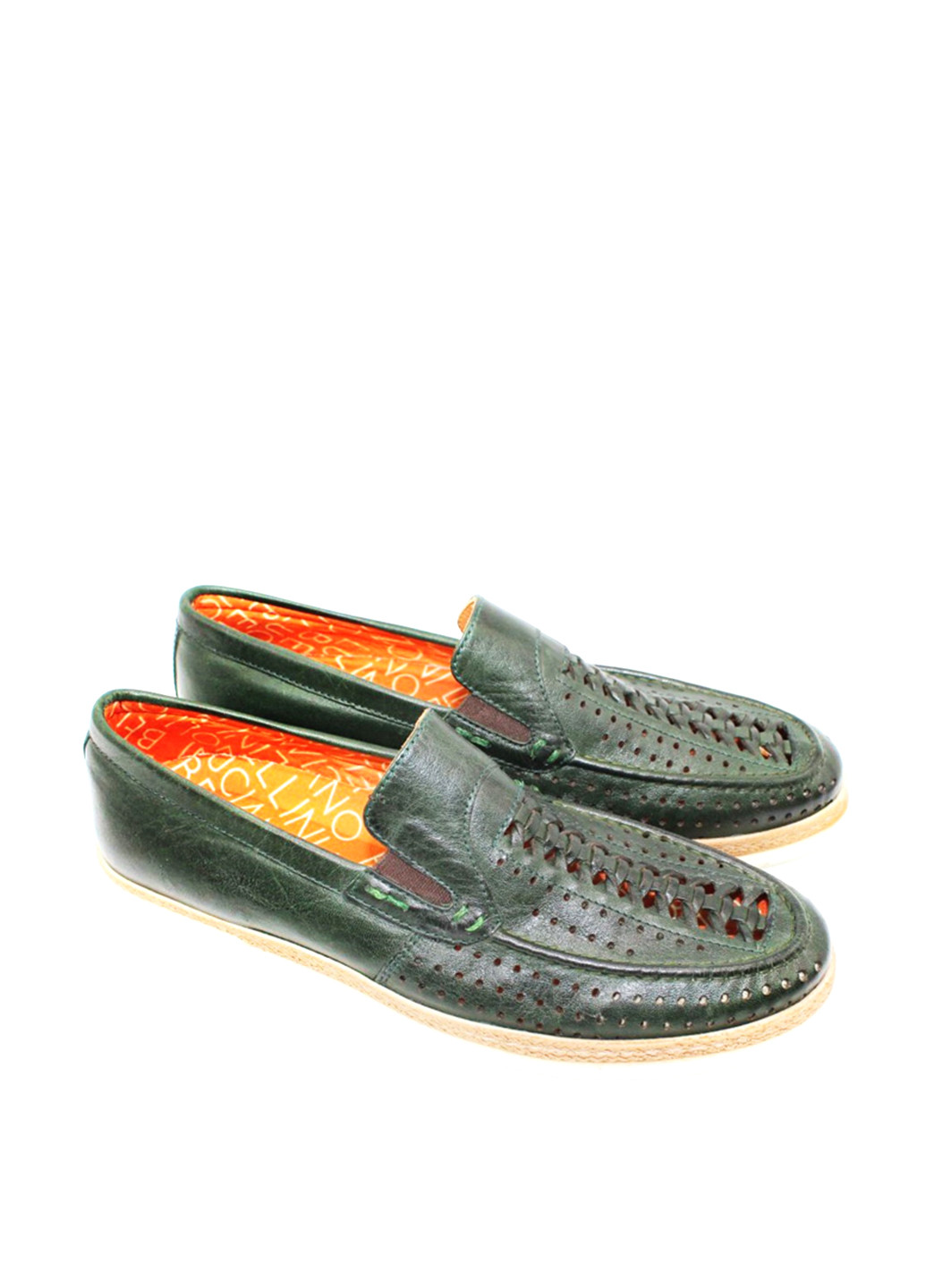 Зеленые кэжуал туфли Luciano Bellini без шнурков