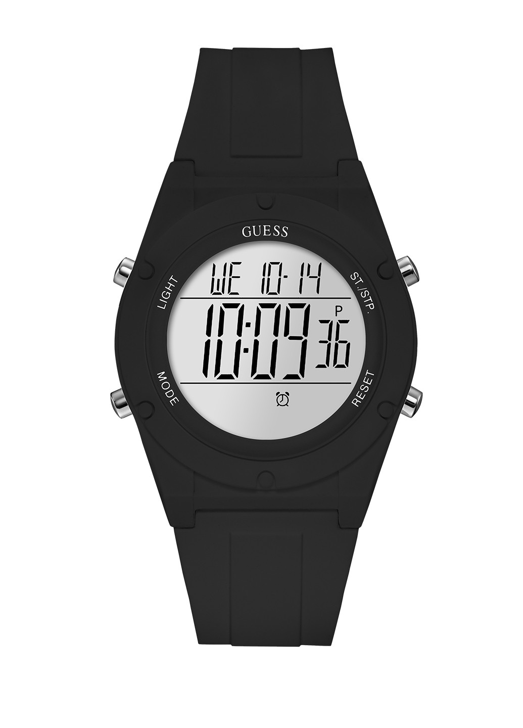 Часы Guess DIGI POP W1282L2 однотонные чёрные спортивные