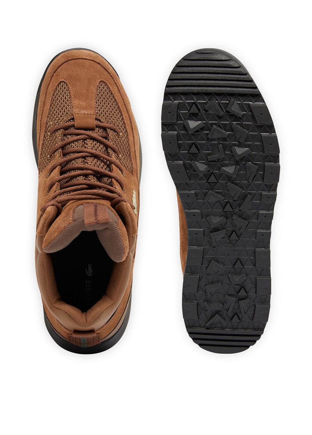 Коричневые осенние ботинки Lacoste