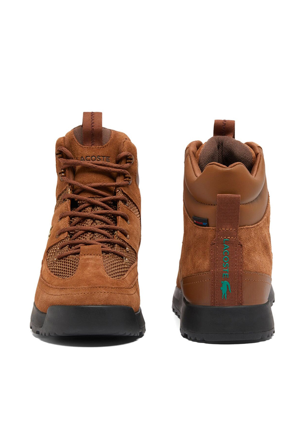 Коричневые осенние ботинки Lacoste