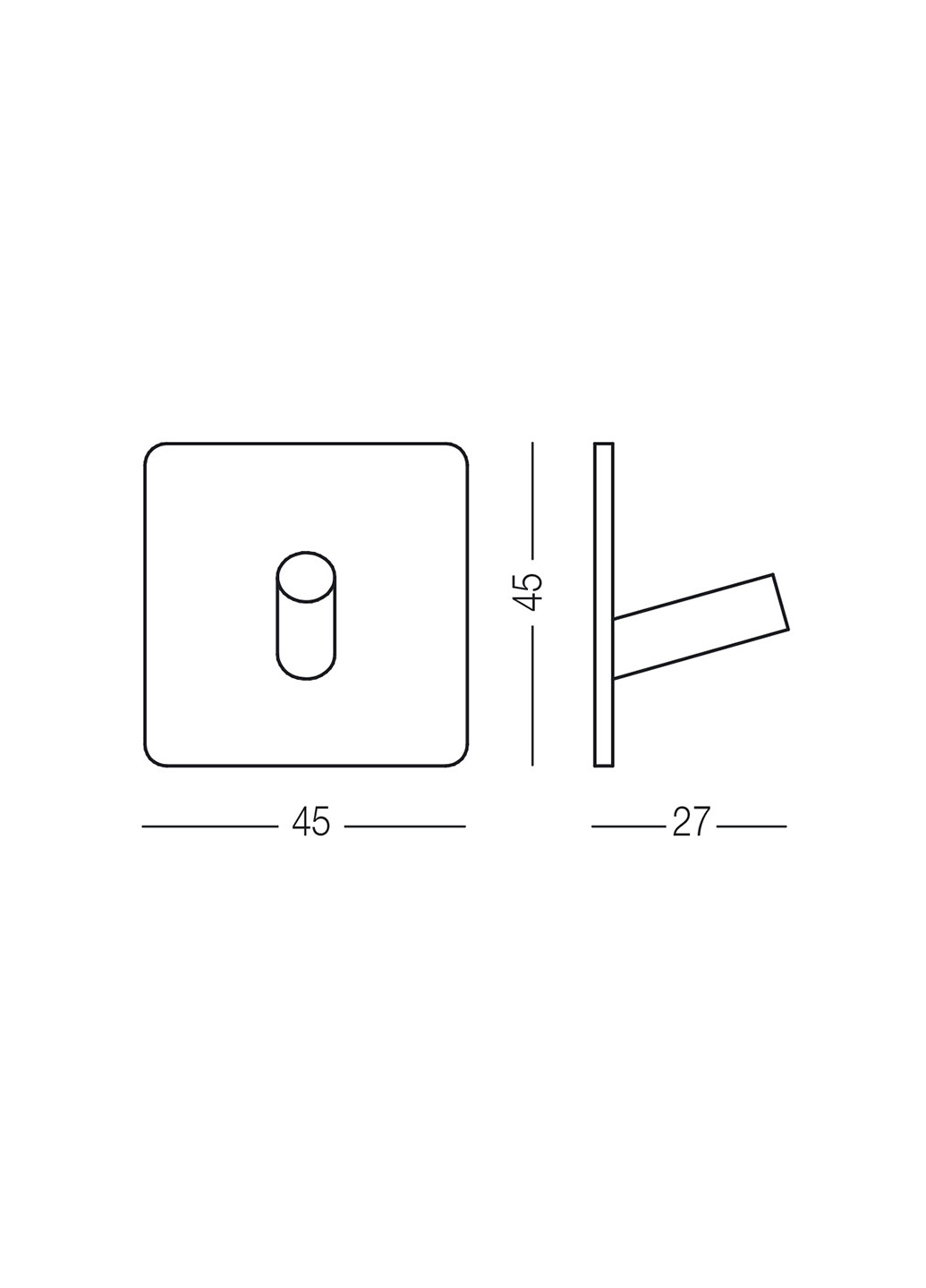 Гачок клейкий, 4,5х4,5х2,7см полірований MVM (214797763)