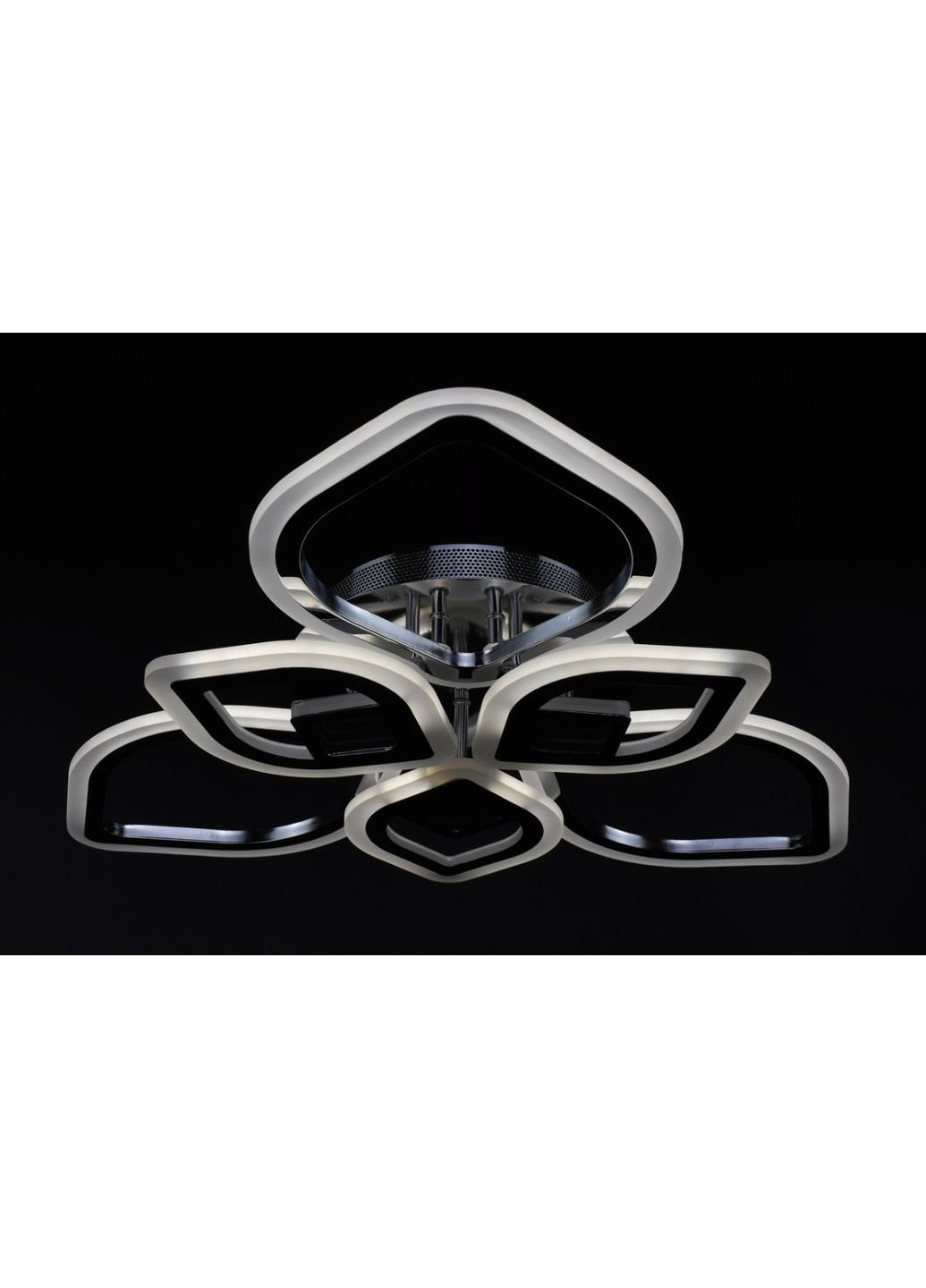 Люстра стельова LED з пультом A2721/3+3-3D-ch Хром 10х60х60 см. Sunnysky (253628884)