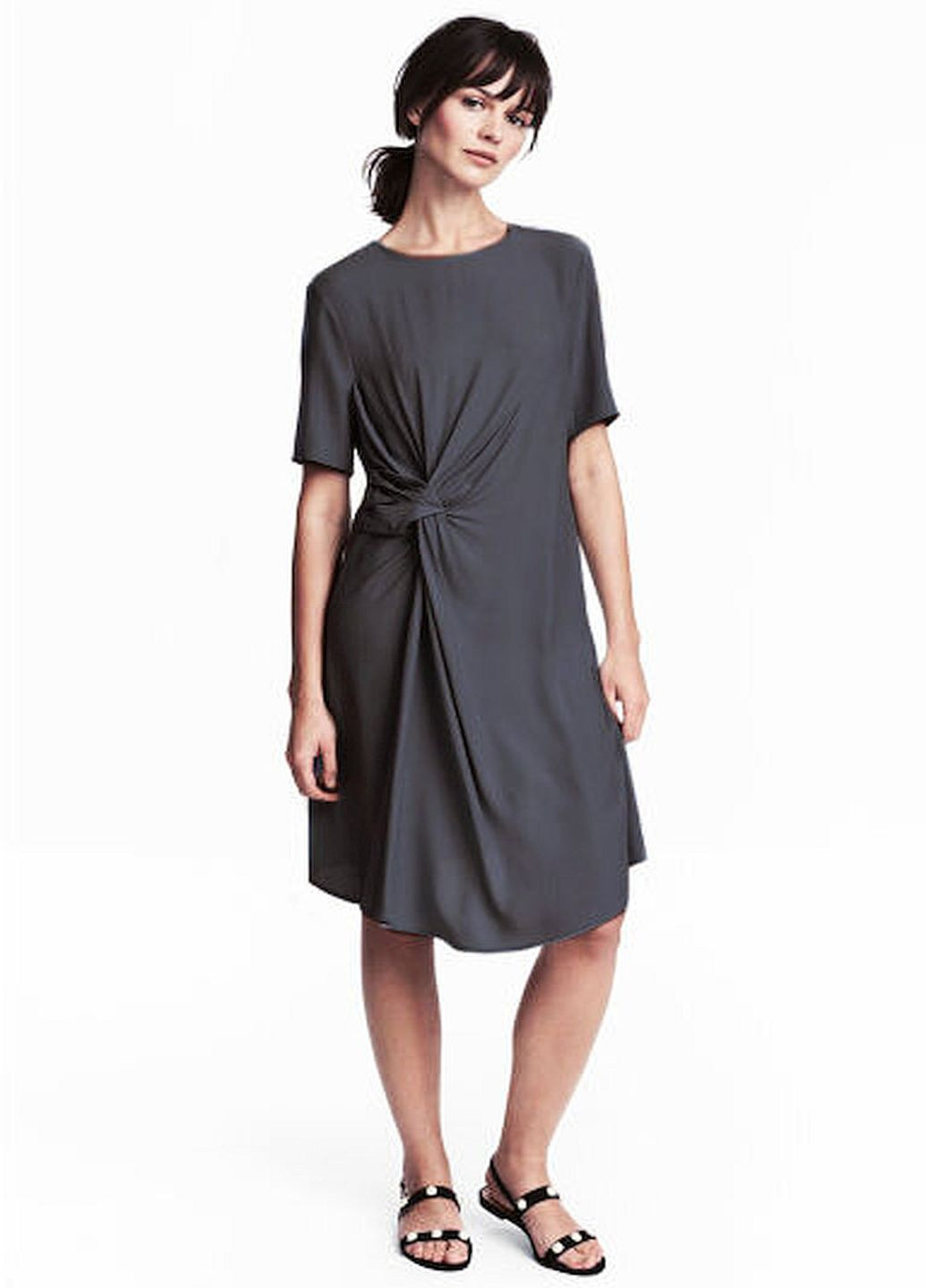 Темно-сіра кежуал сукня а-силует H&M