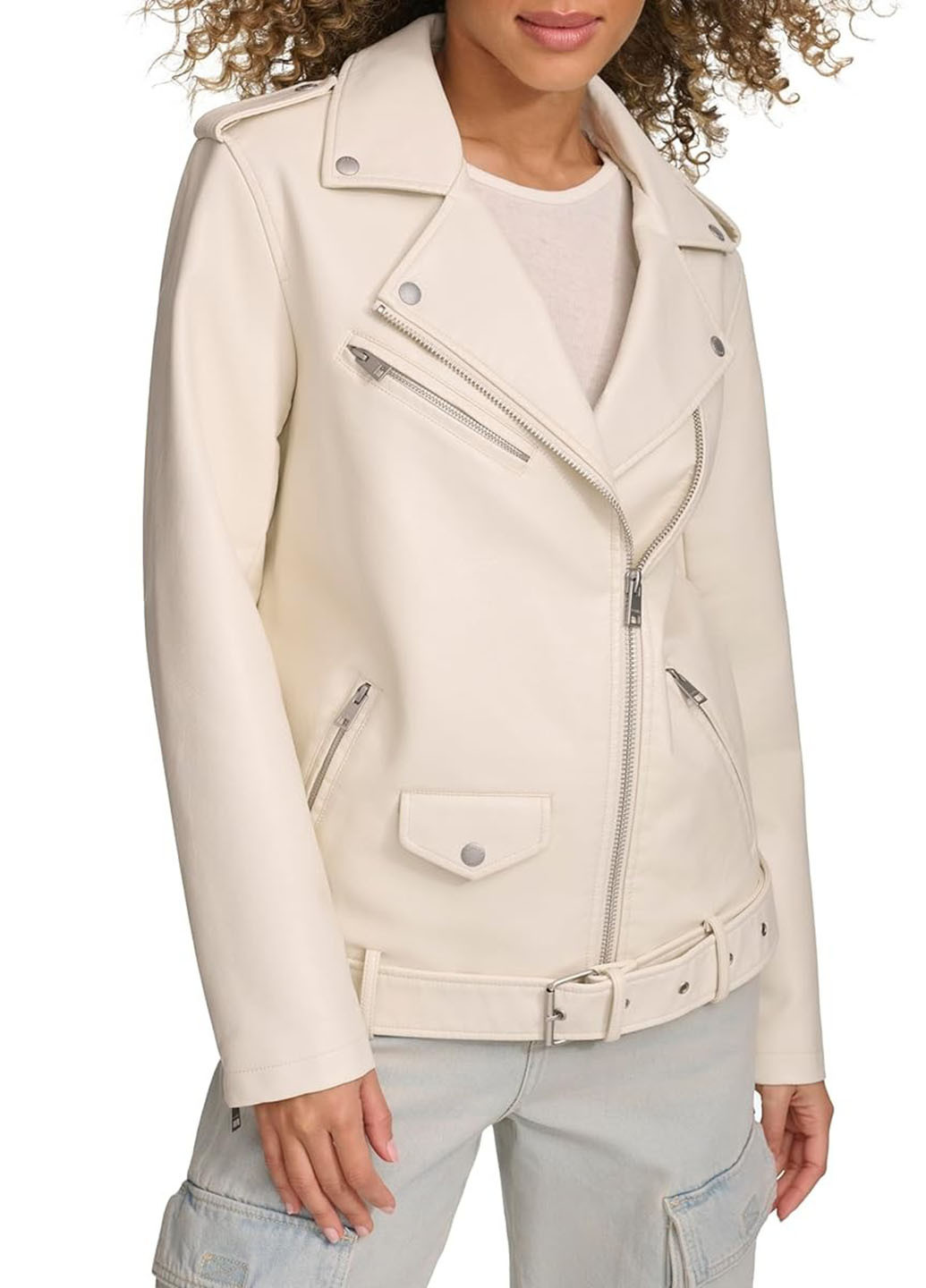 Молочная демисезонная куртка косуха Levi's