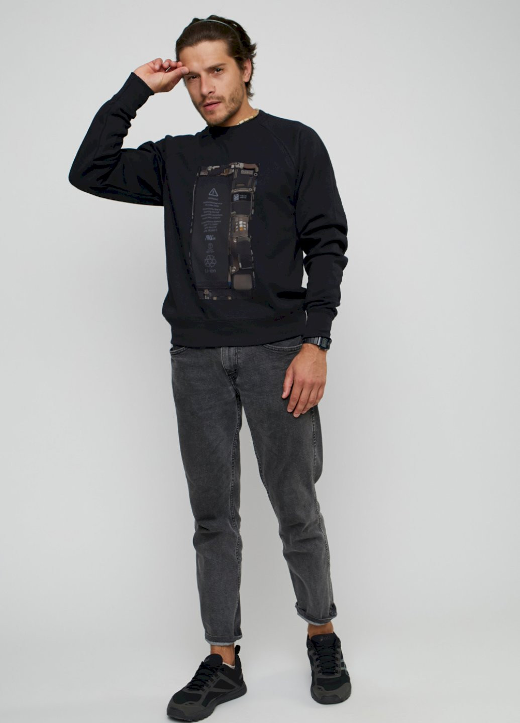 Чорний світшот YAPPI (198688781)