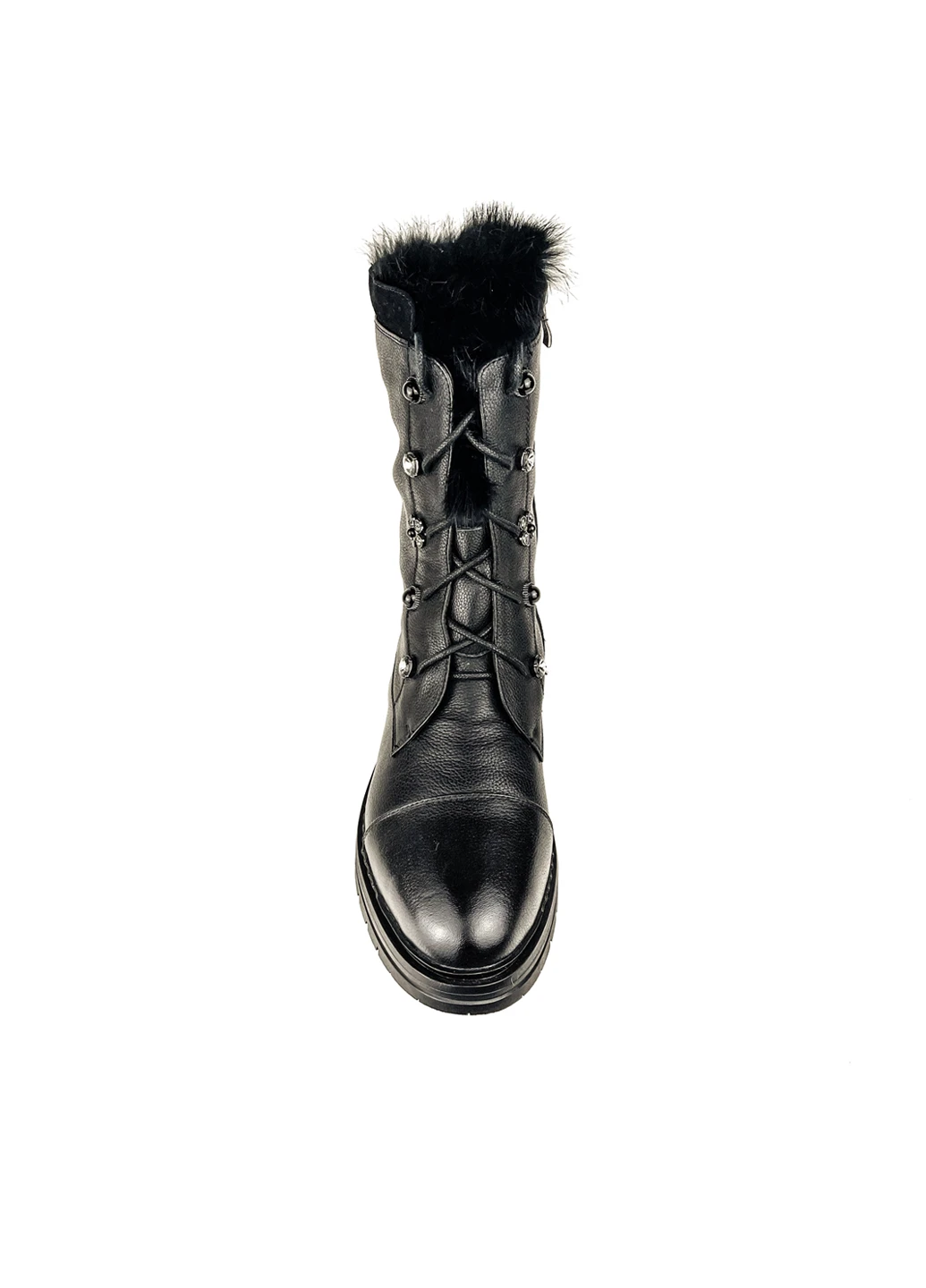 Черевики високі на шнурівці жіночі шкіряні зимові Brocoli (251198557)
