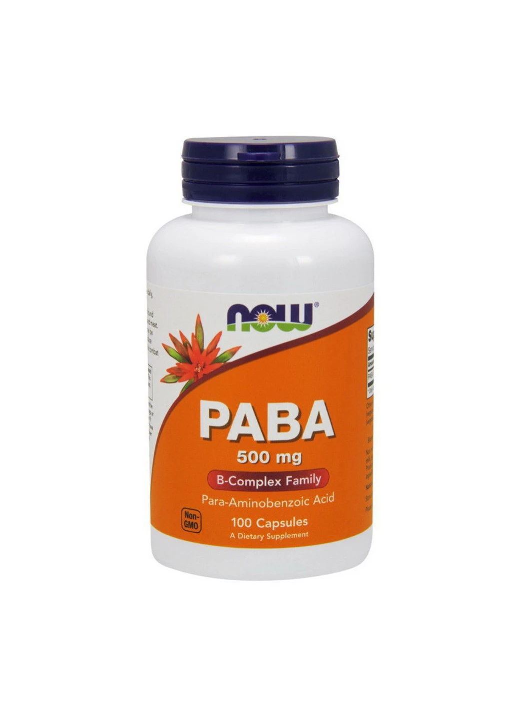 Парааминобензойная кислота PABA (100 капс) пабк нау фудс витамин б11 Now Foods (255409499)