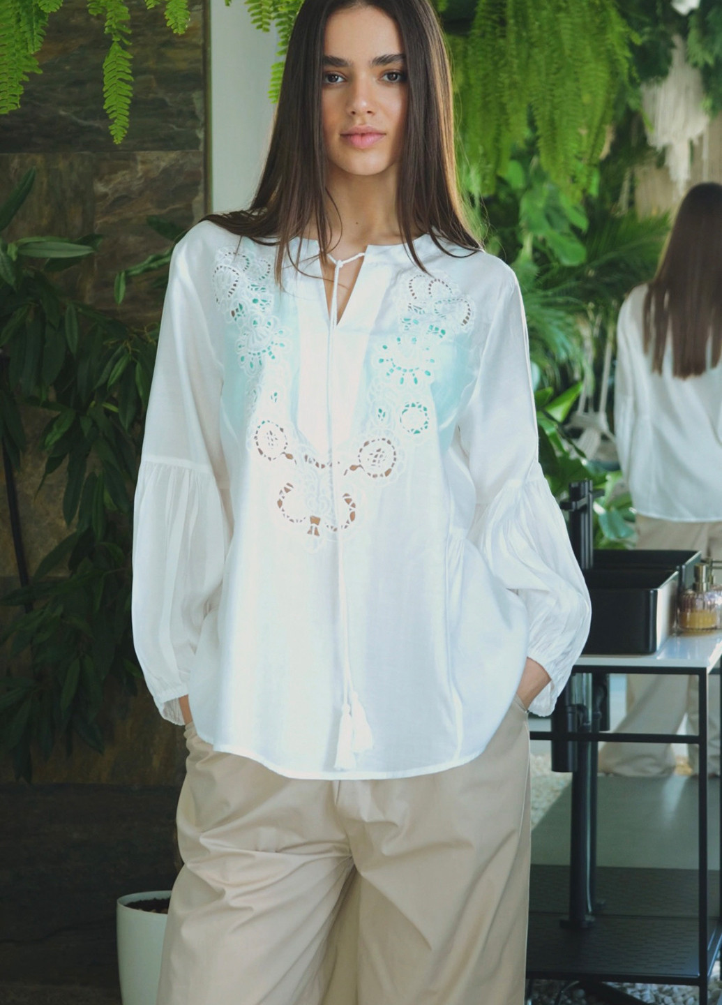 Белая блуза Joleen