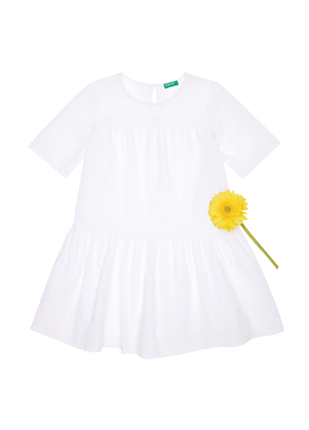 Белое платье United Colors of Benetton (118094621)
