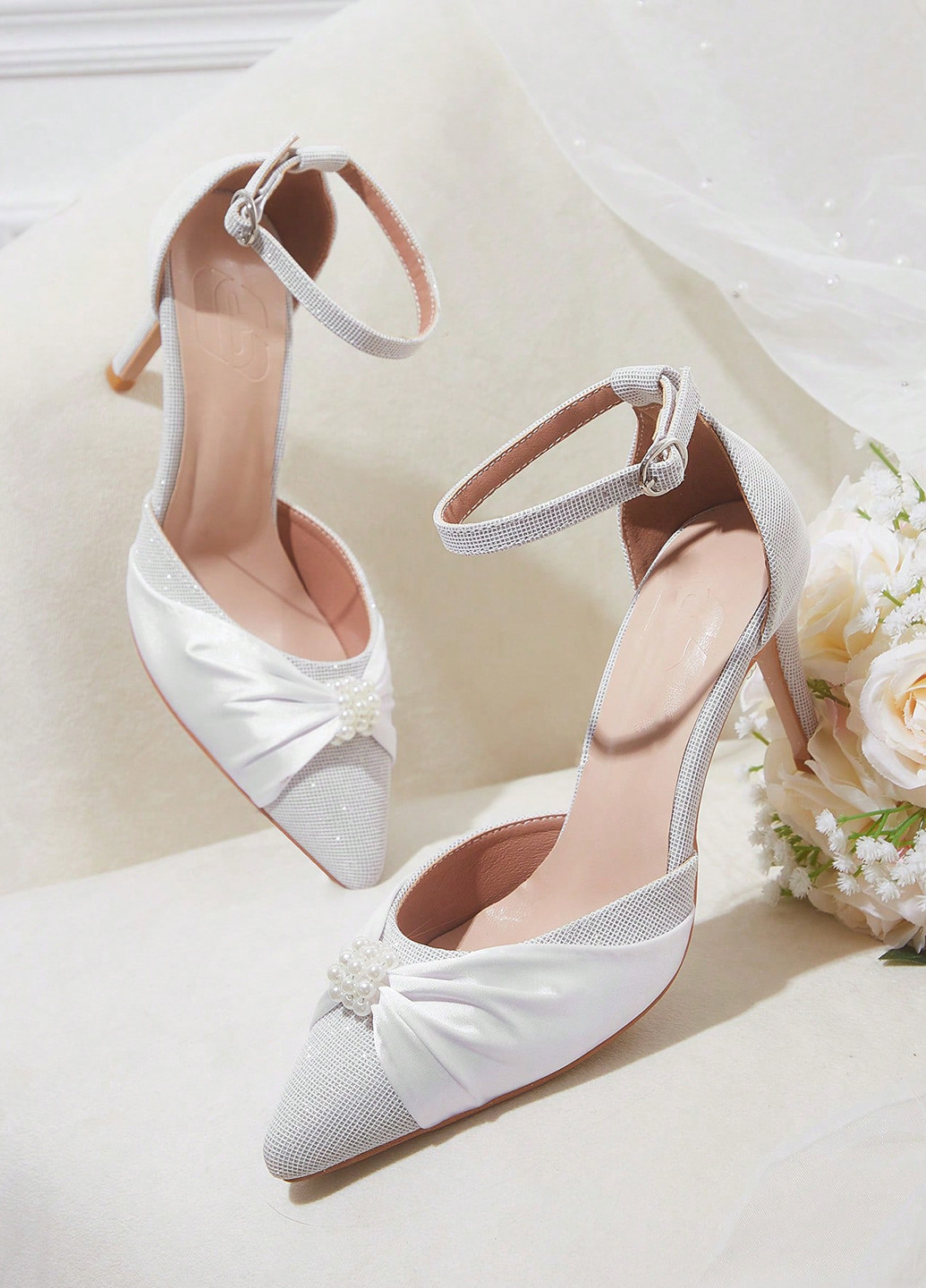 SHEIN Туфлі білий з штучна шкіра, китай — літо (367436036)