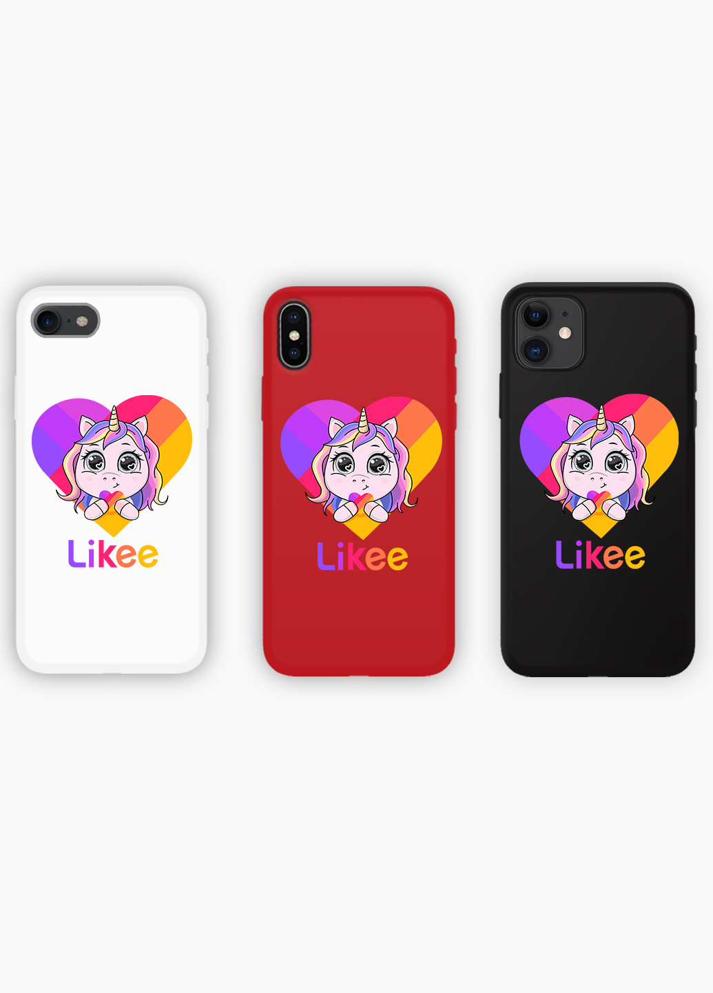 Чохол силіконовий Apple Iphone X Лайк Єдиноріг (Likee Unicorn) (6129-1593) MobiPrint (219490592)