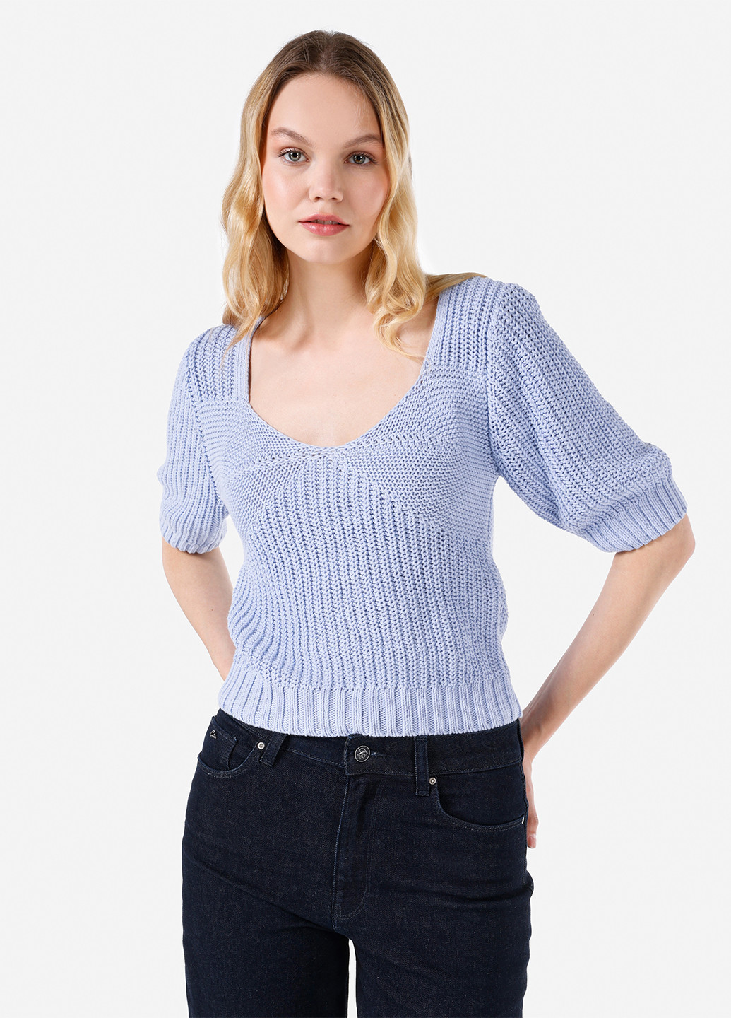 Блакитний літній пуловер пуловер Colin's