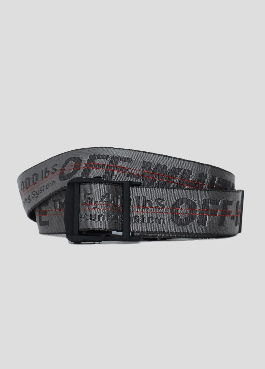 Світло-сірий текстильний ремінь Off-White (228877486)