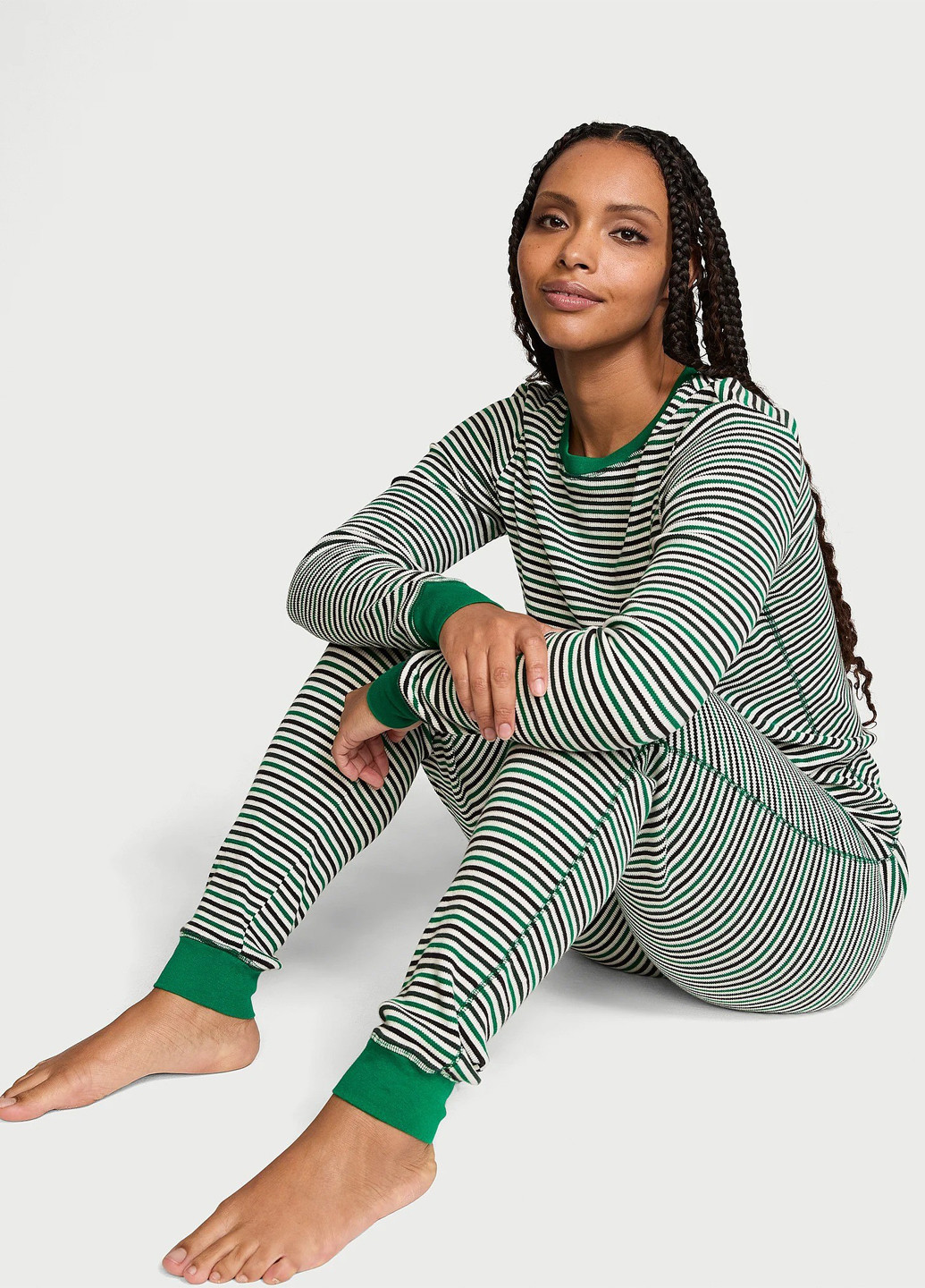 Зелена всесезон піжама (лонгслів, легінси) лонгслів + легінси Victoria's Secret