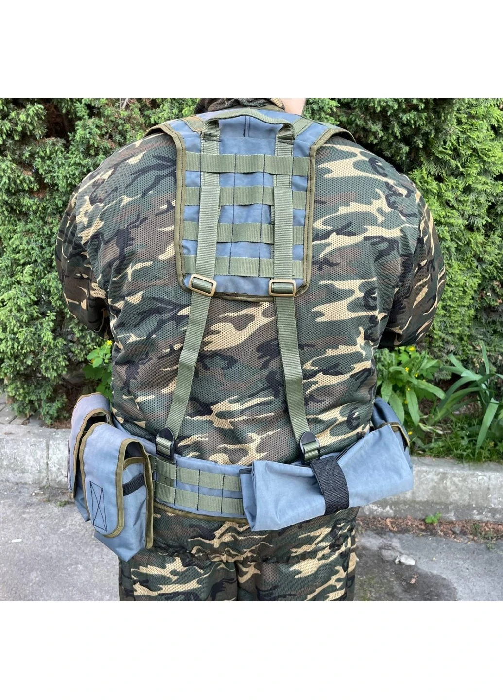 РПС система MOLLE + підсумки 6599 ЗСУ (ЗСУ) Розвантажувальна поясна система сіра Power (254441223)