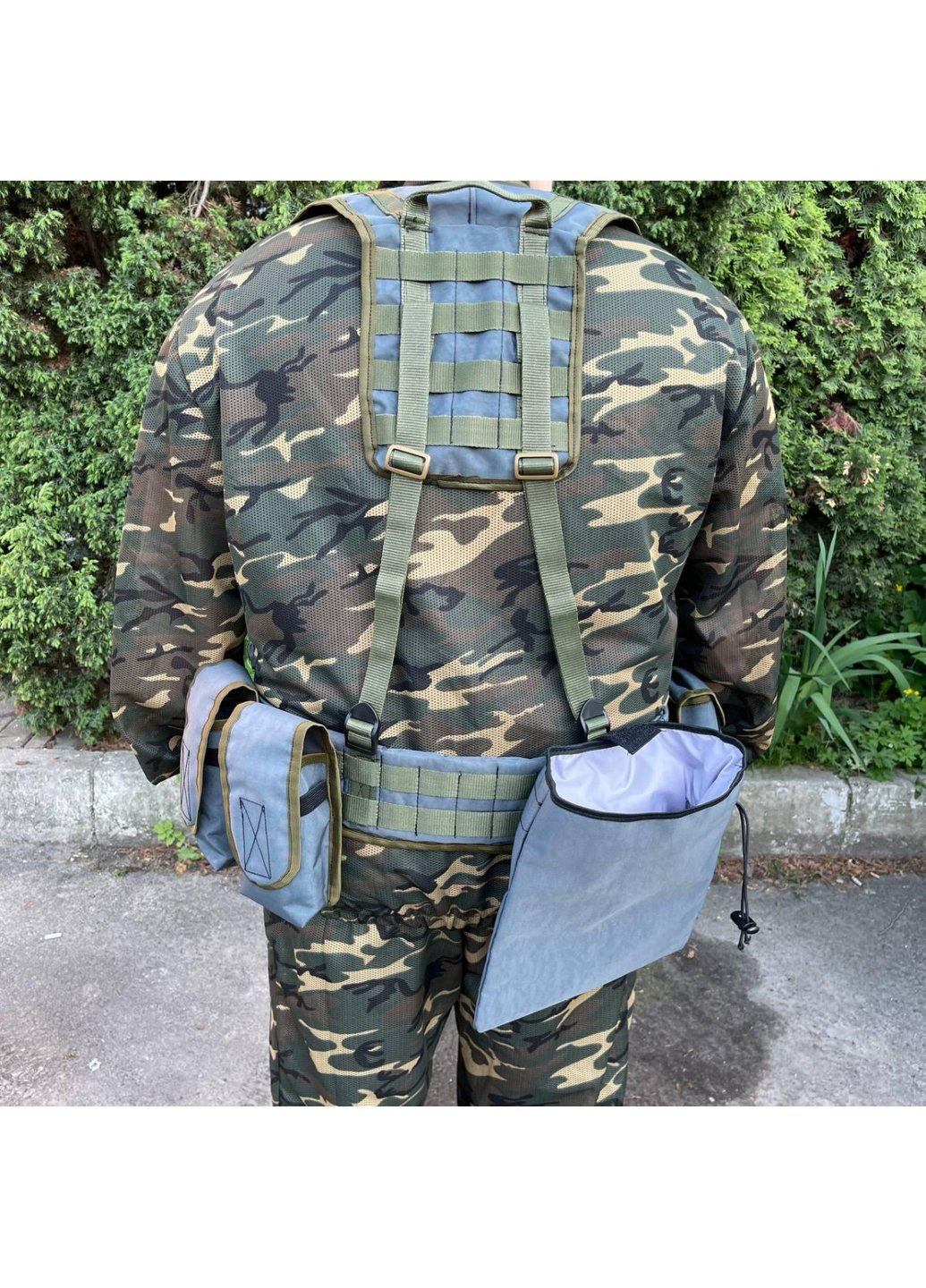 РПС система MOLLE + подсумки 6599 ВСУ (ЗСУ) Разгрузочная поясная система серая Power (254441223)