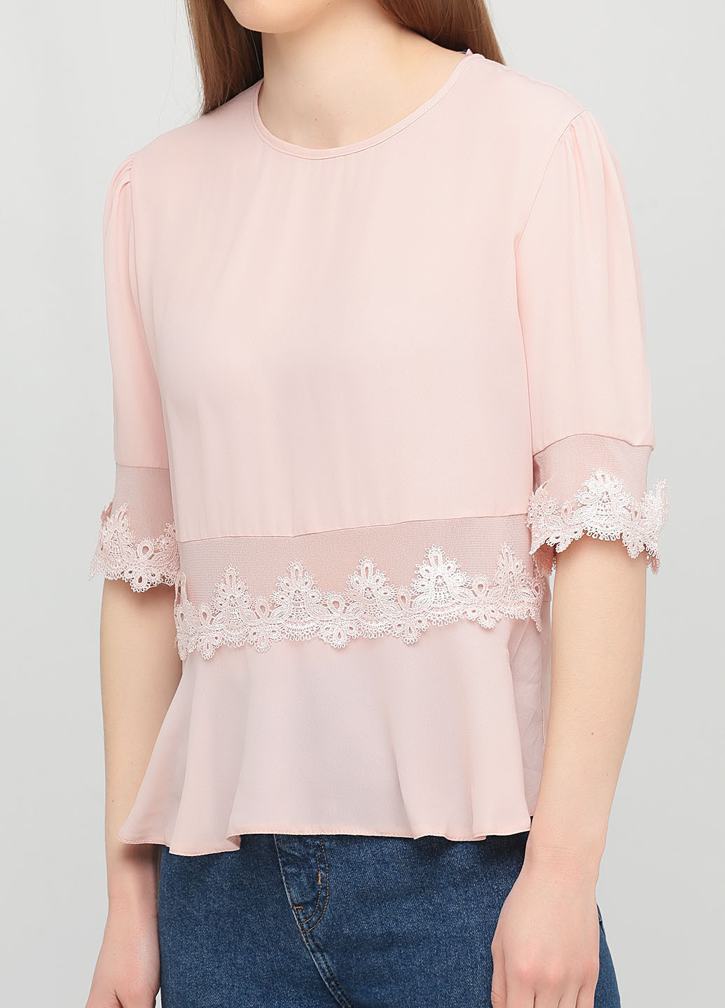 Светло-розовая летняя блуза Elise Ryan