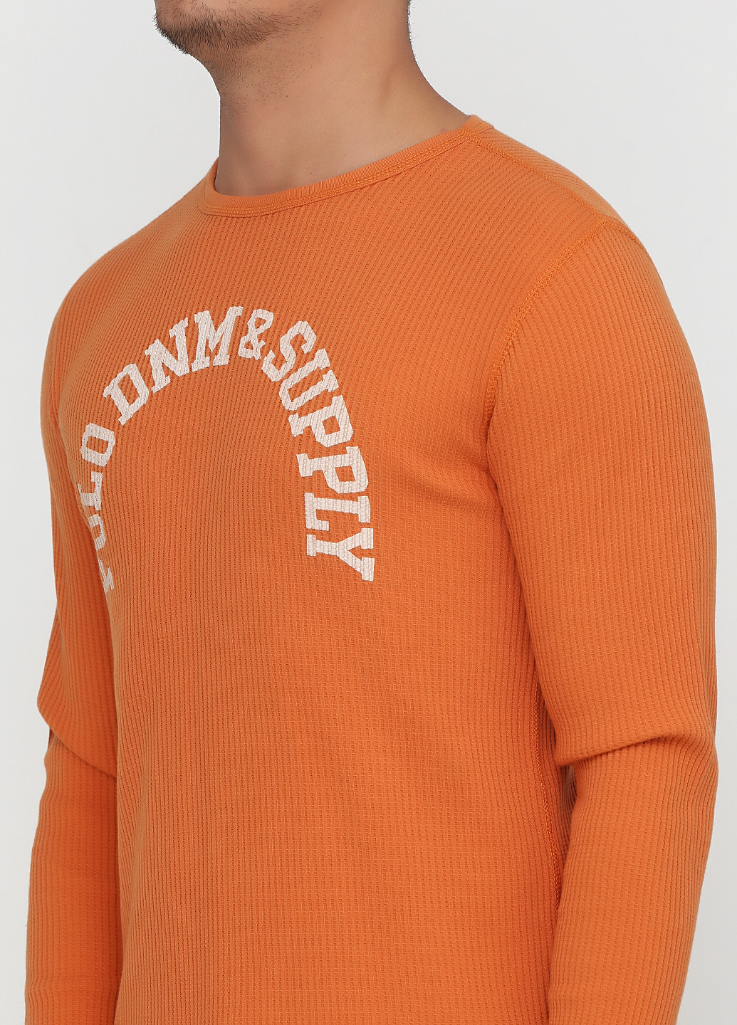 Оранжевый демисезонный кэжуал лонгслив Ralph Lauren с надписями