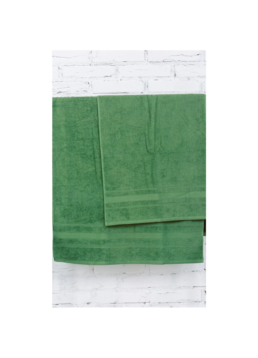 Рушник MirSon набір банних №5079 Elite SoftNess Military 50х90, 70х140 (2200003183177) No Brand зелений