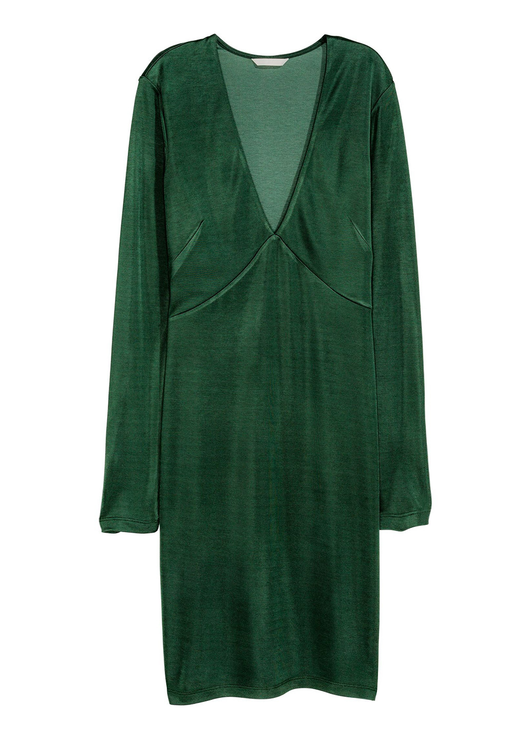 Зеленое кэжуал платье футляр H&M однотонное