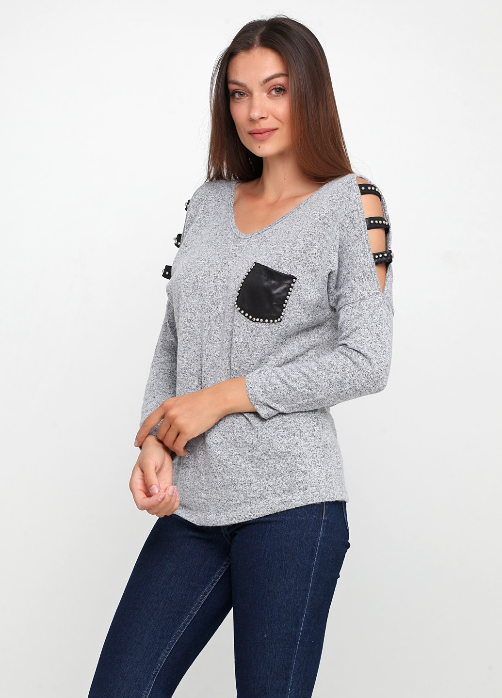 Светло-серый демисезонный пуловер пуловер Imperial