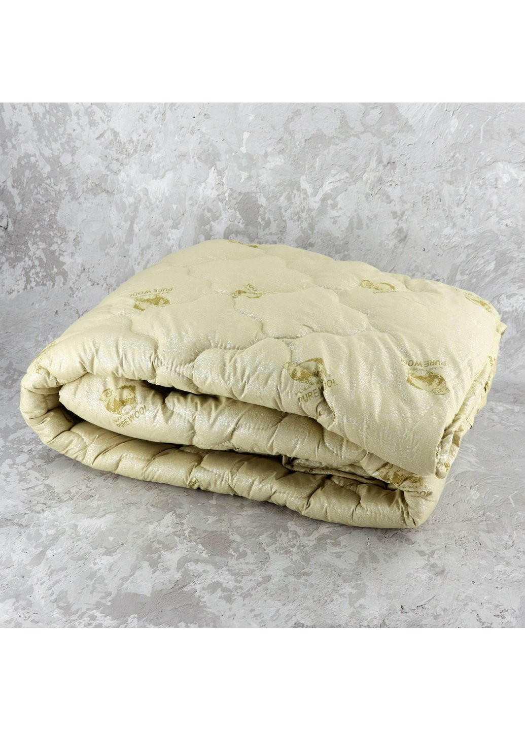 Ковдра закрита овеча вовна (Мікрофібра) PURE WOOL Полуторна 145х210 55082 Moda (254862002)