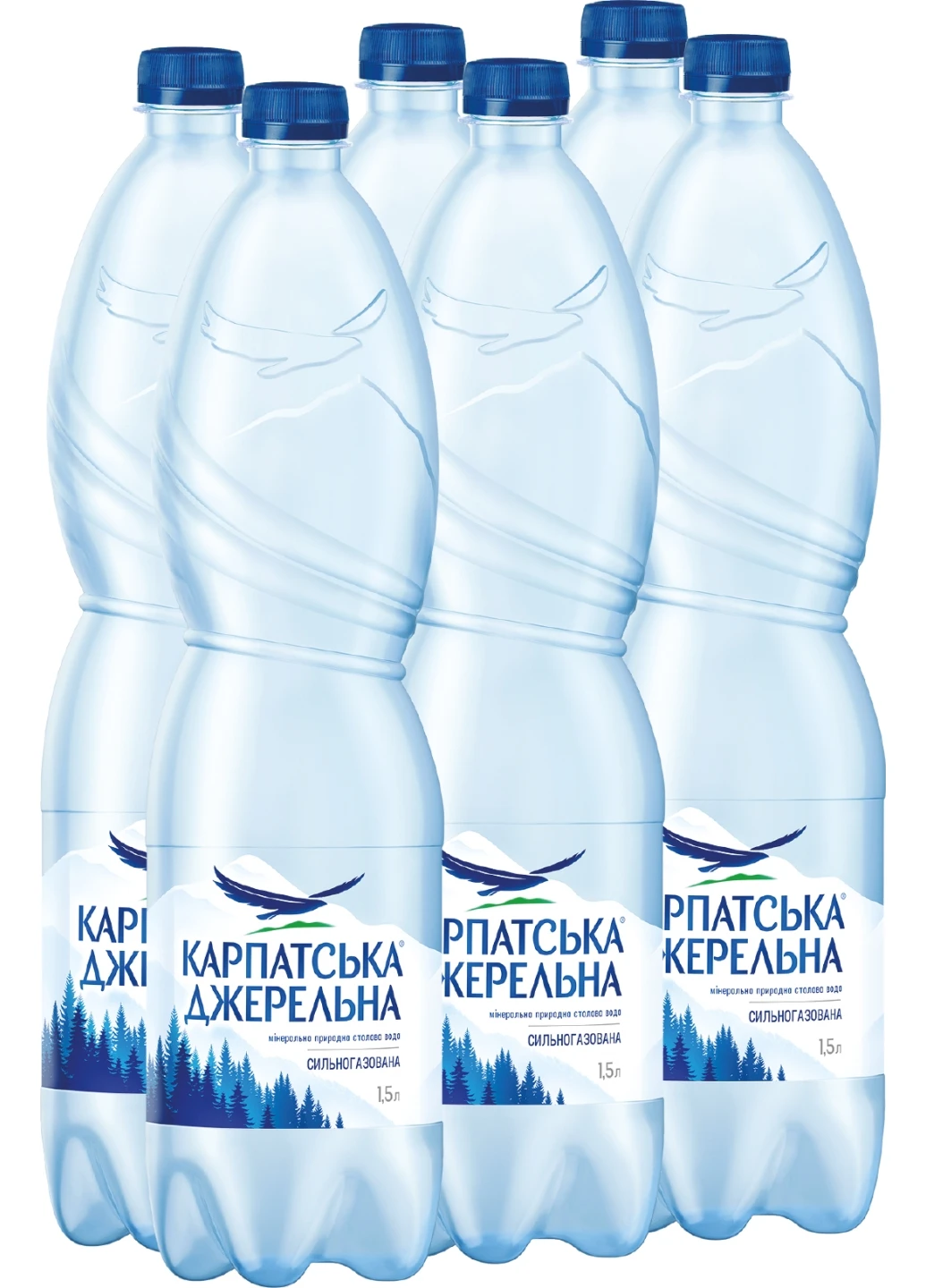 Вода Карпатська Джерельна газована 1,5 л Карпатська Джерельна kd008-K (253178149)