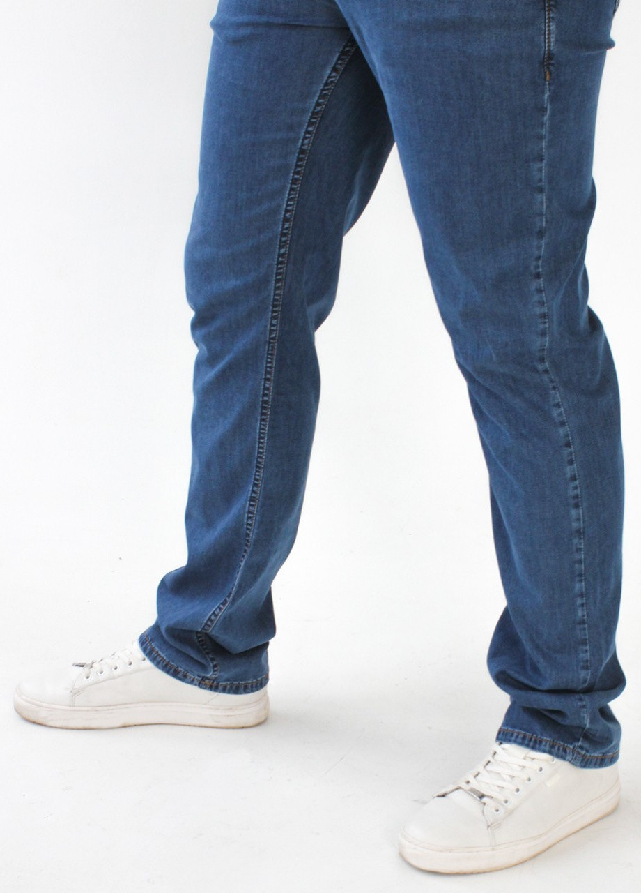 Темно-синие демисезонные прямые джинсы Прямая LACARINO