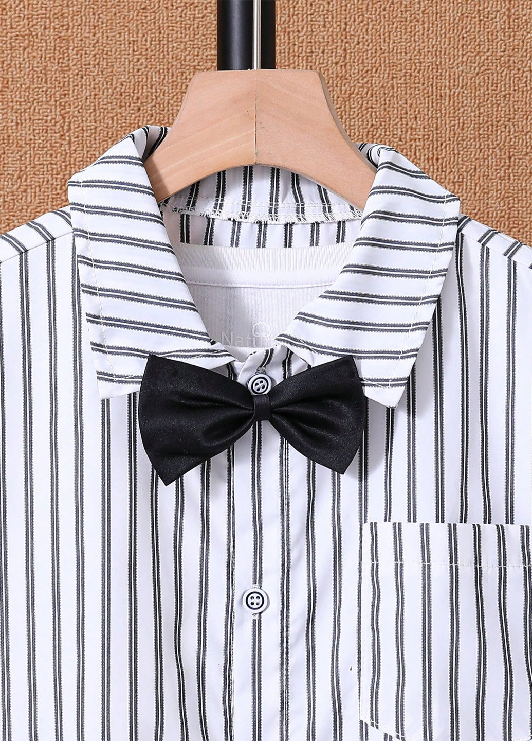 Черно-белая кэжуал рубашка в полоску SHEIN