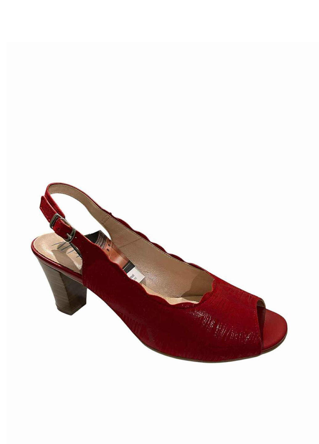 Темно-красные босоножки Alpina с ремешком фестоны