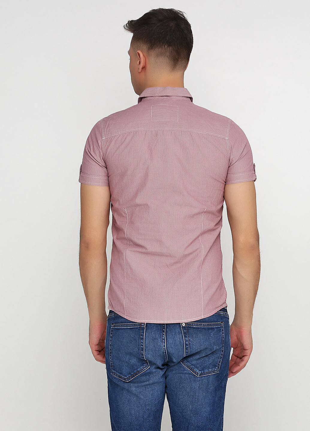 Розовая кэжуал рубашка в полоску Blend с коротким рукавом