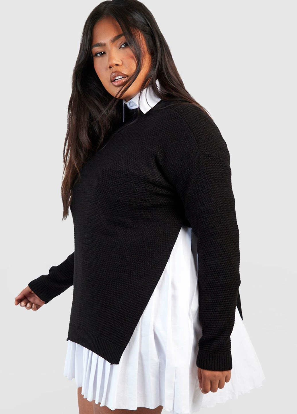 Комбінований демісезонний светр джемпер Boohoo