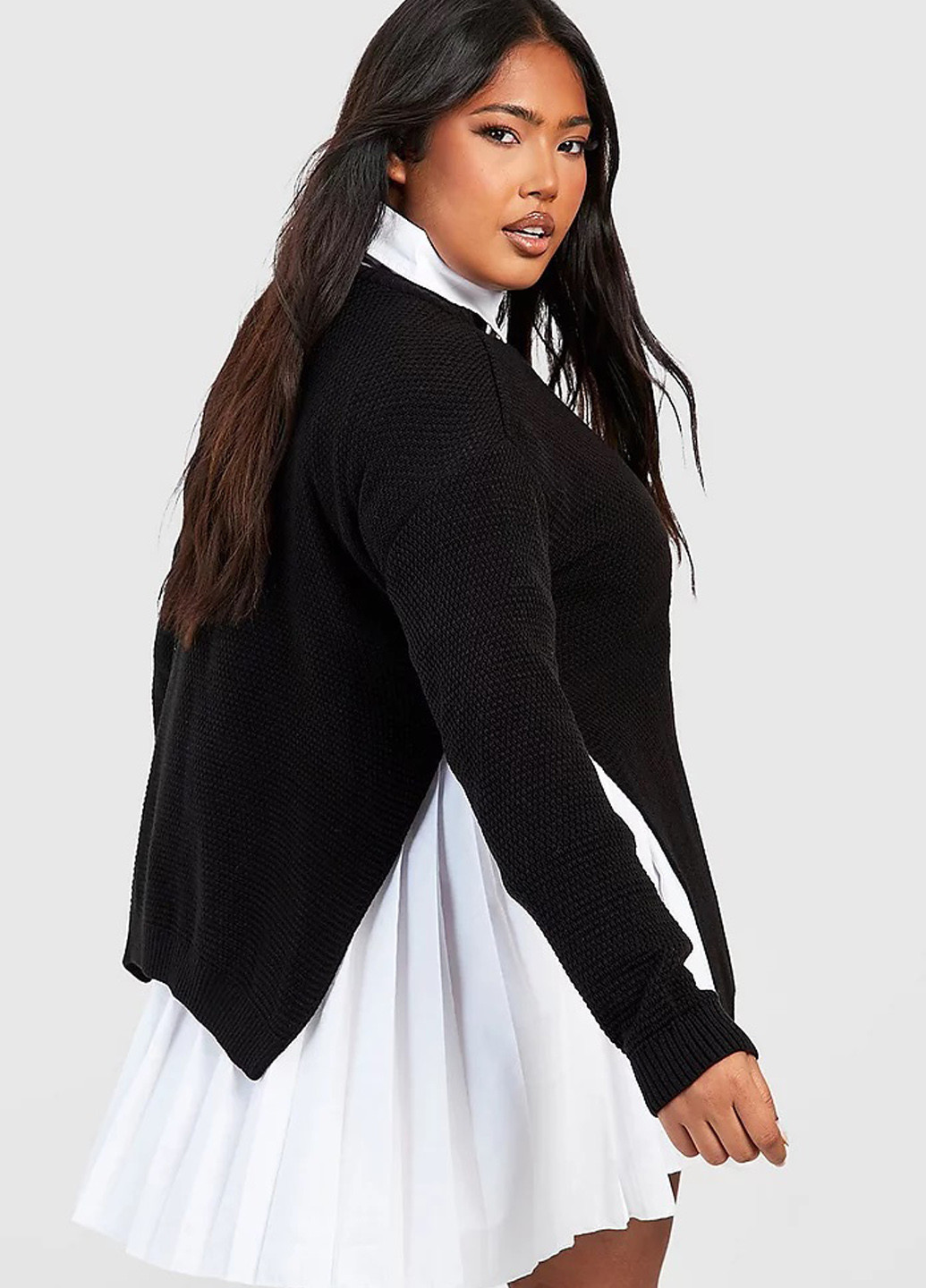 Комбінований демісезонний светр джемпер Boohoo