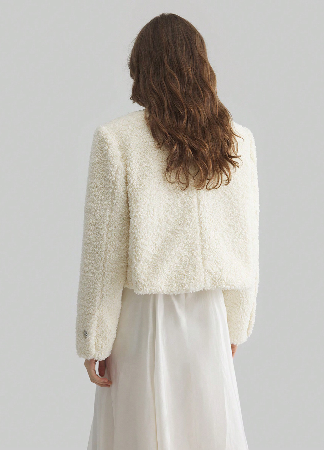 Молочна демісезонна куртка куртка-піджак SHEIN