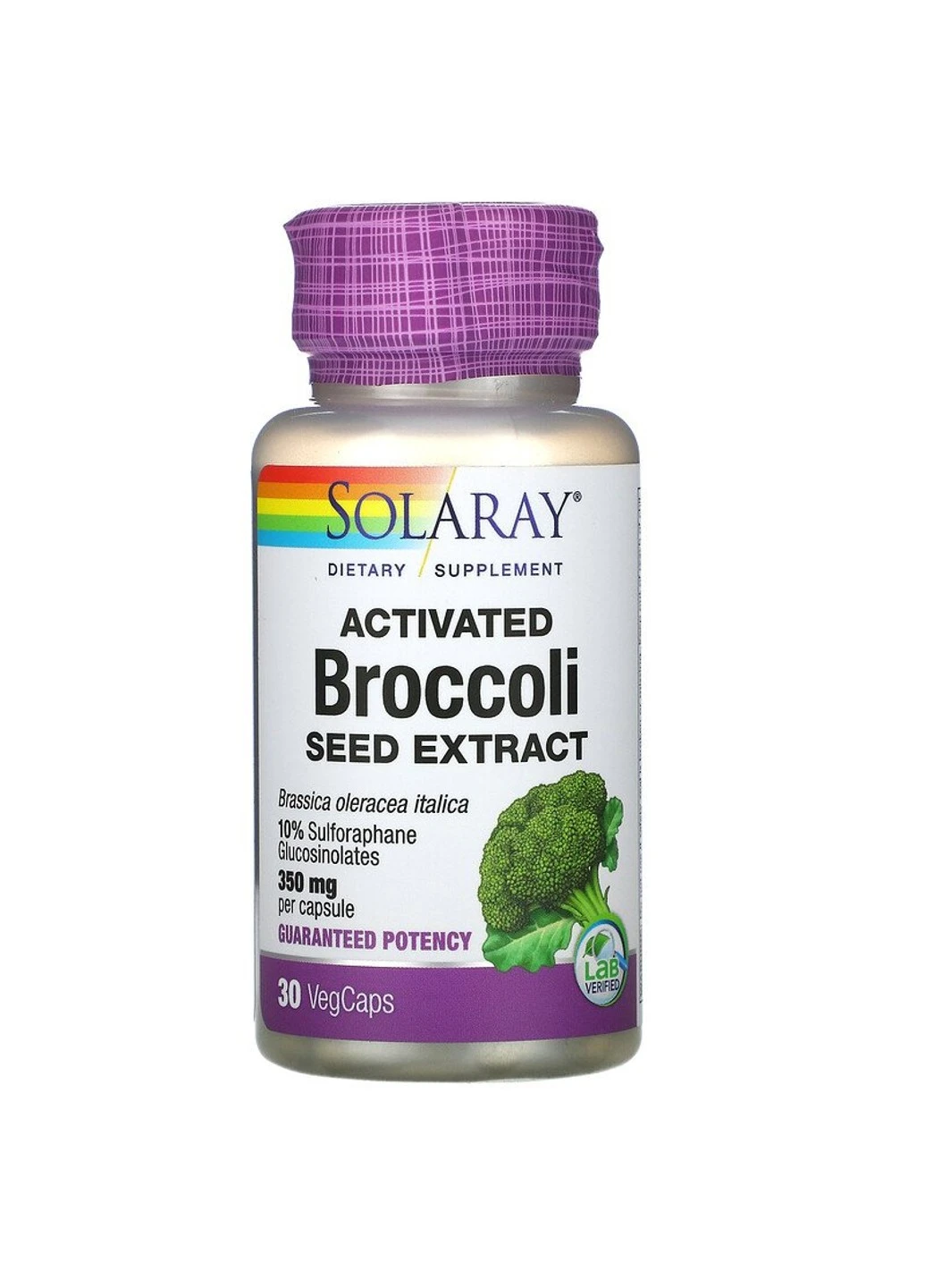 Активоване екстракт насіння брокколі Activated Broccoli Seed Extract 30 капсул Solaray (255410267)