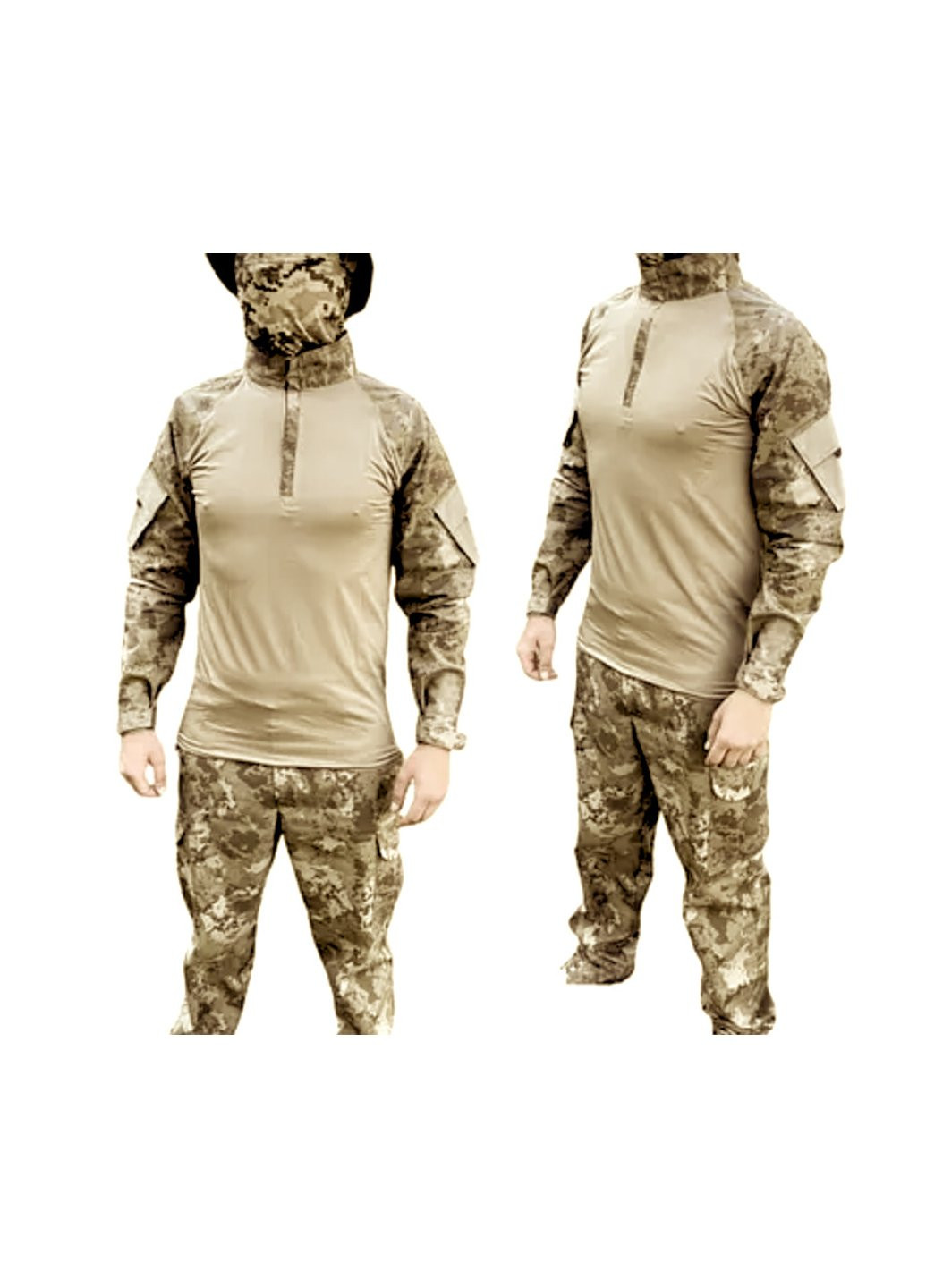 Оливковый (хаки) демисезонный мужской армейский костюм мультикам для всу (зсу) tactical тактическая форма убакс и брюки турция xl 6842 Power
