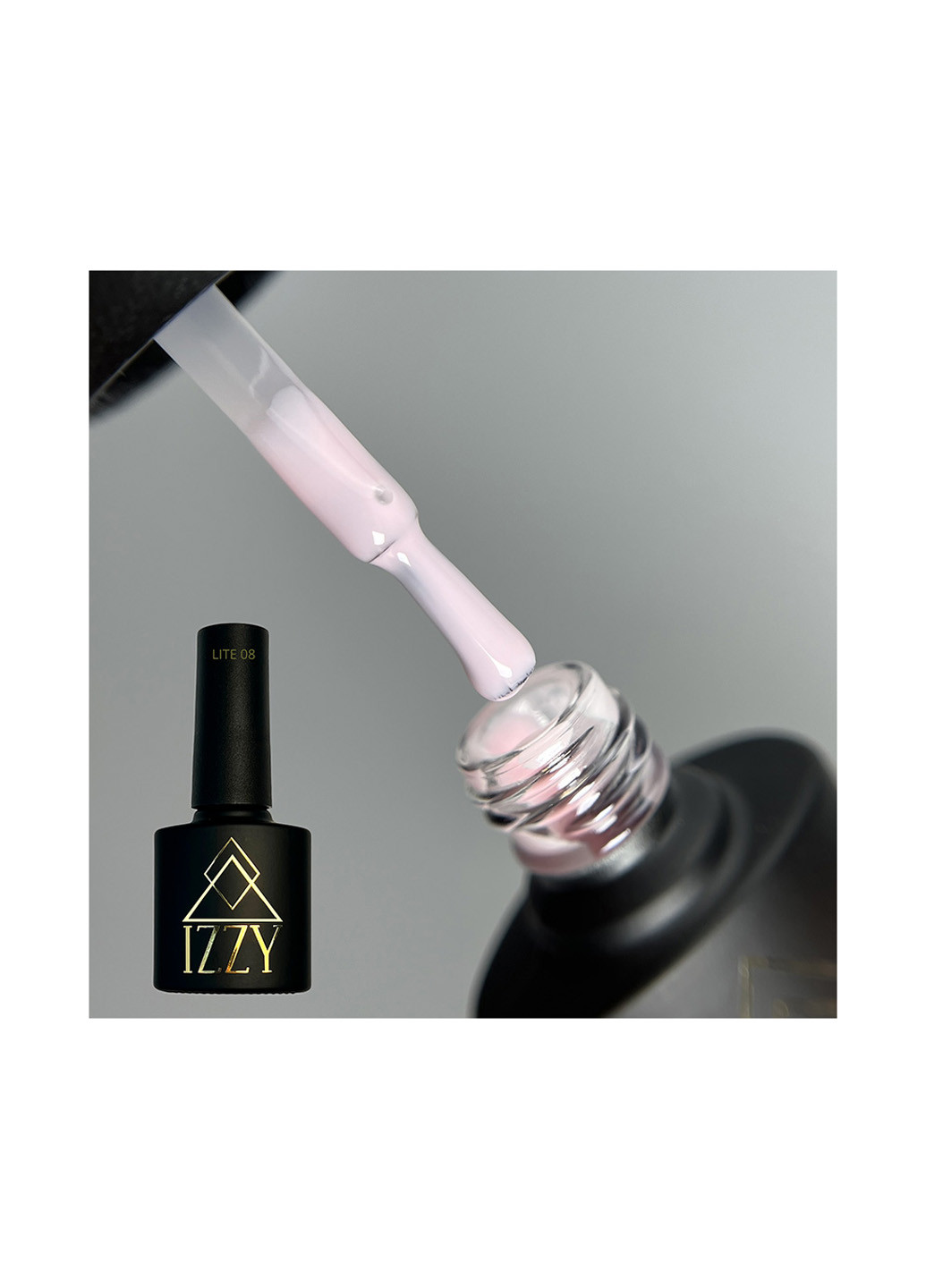 Гель-лак нежного светло-лавандового цвета камуфлирующего Gel Polish Lite 08, 10 г Izzy (363030641)