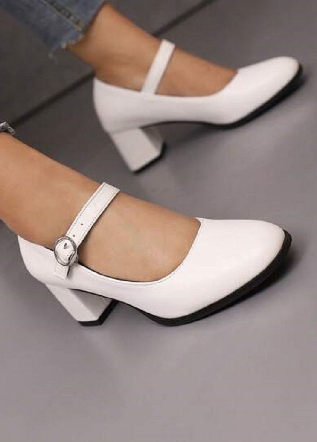 SHEIN Туфлі мері джейн молочний з штучна шкіра, китай — демісезон (326507255)